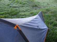 Ma tente et son givre le matin (je dors avec un bonnet!)