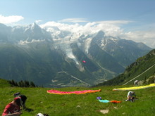 Glacier du Bosson au fond