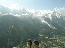 Au fond le glacier des Bossons