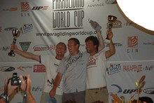 Le podium de la manche reunionnaise : 1.Chriger Maurer, 2.Bruno Arnold, 3.Gregory Blondeau