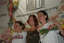 Le podium 2006 : 1.Karine Appenzeller, Petra Krausova, 3.Anja Kroll