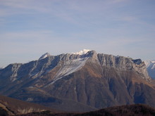 L'Arclusaz et au fond le Mont Blanc
