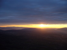 un beau coucher de soleil