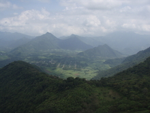 Vue sur le village de Zapoapan et le Cerro del Naranjal
Fortin 21 juillet 2007