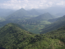 Vue du village de Zapoapan et le Cerro del Naranjal
Fortin 21 juillet 2007