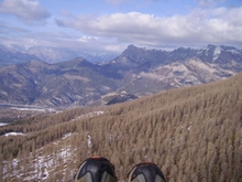 Devant mes pieds, Saint Vincent les Forts et le Morgon (le sommet au fond)