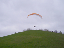 Il y a assez de vent pour l'acrobate...