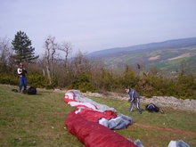 ...pour un tour : Pouncho, croix de Pauhle, Pouncho, antenne de Brunas, Atterrissage du camping