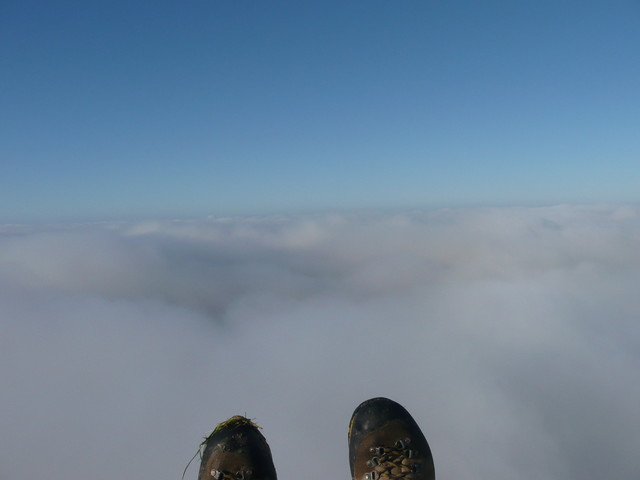 100m au dessus du brouillard.