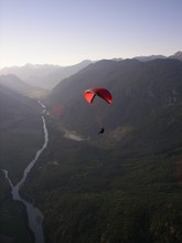 Gord flying in Pemberton down the valley, BC