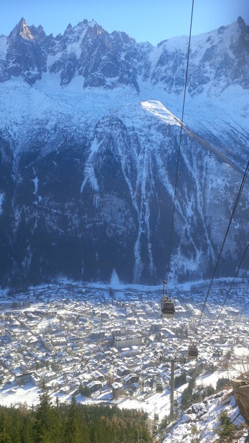 sentier sous le cable, plus difficile mais plus rapide