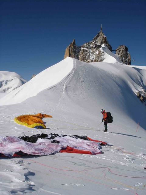 decollage face nord aiguille du midi.
foto clement iribarnes